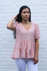 Pink-ing of You Blush Woven Top