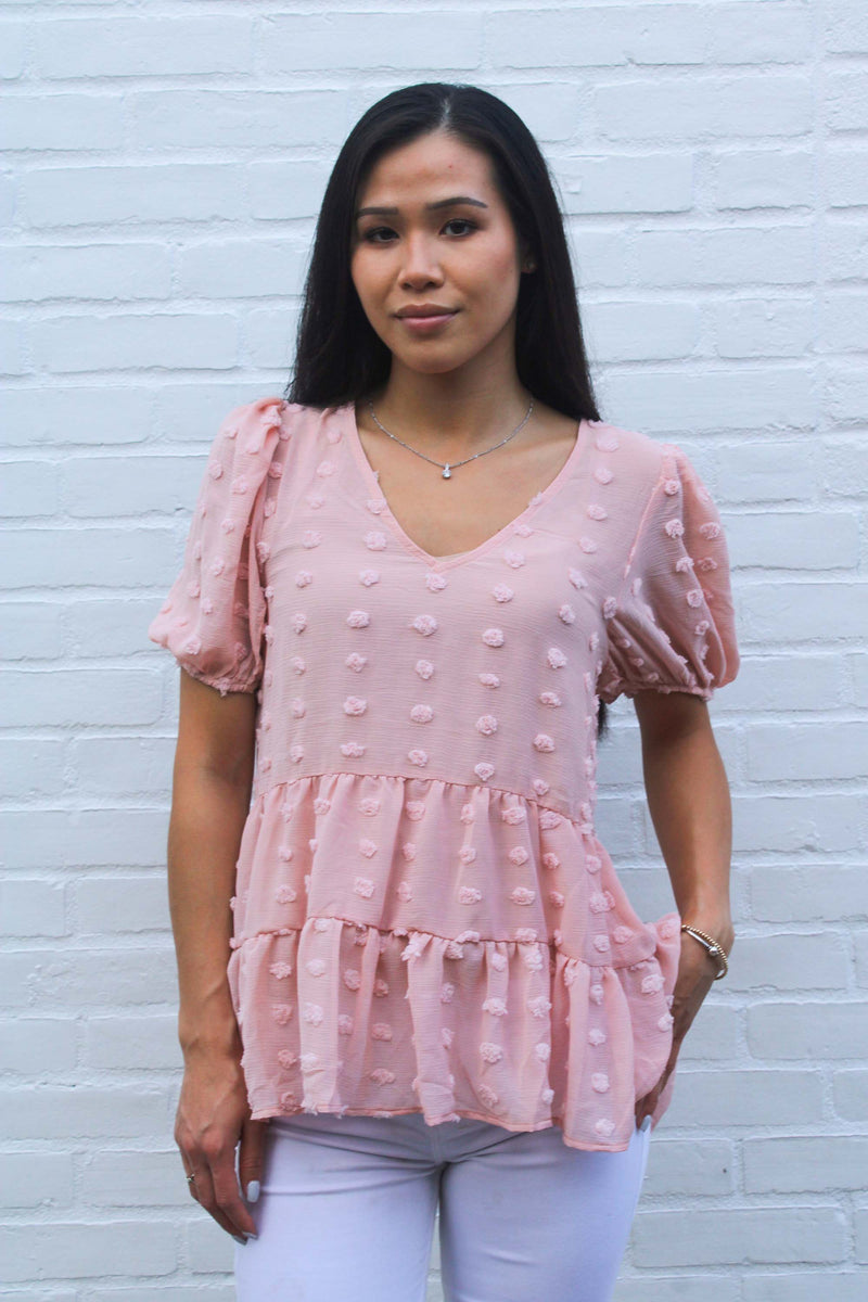 Pink-ing of You Blush Woven Top