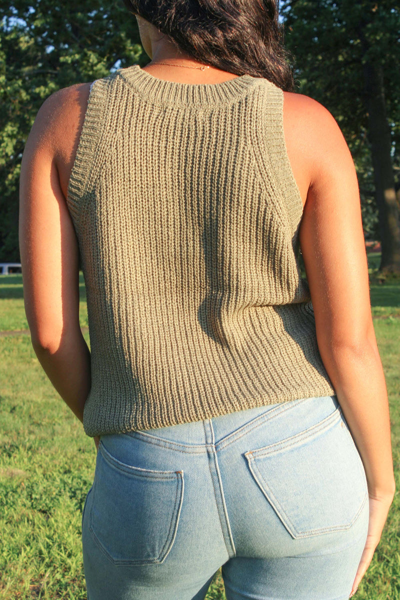 Tuscan Knit Sweater Tank Top