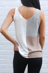 Callie Colorblock Sweater Tank Top